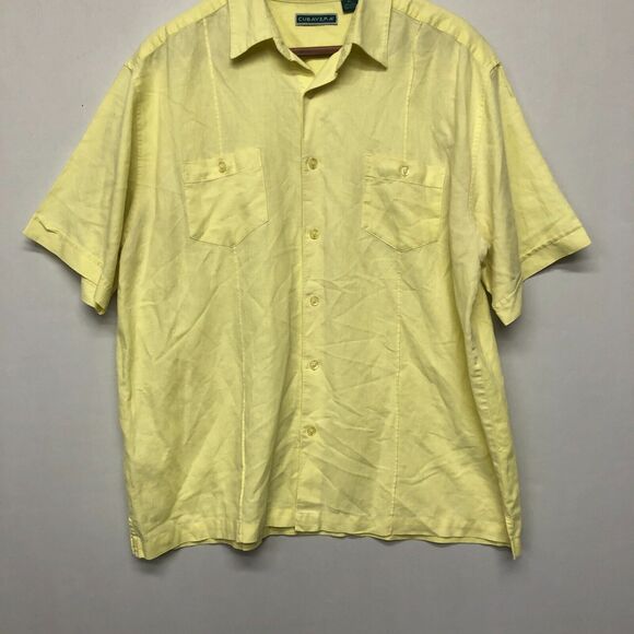 Cubavera Men Short Sleeve Linen Cotton Button Up Shirt Size Extra Large B262 -26 - Picture 10 of 13